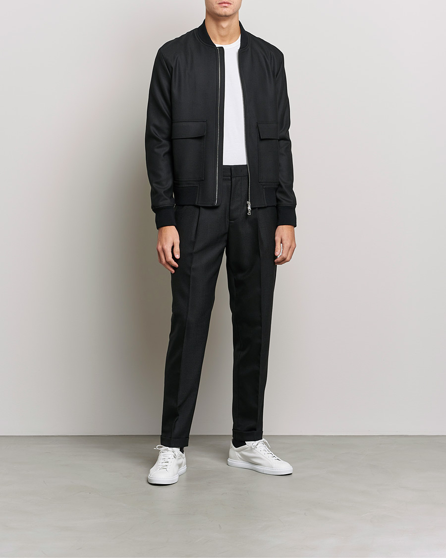 Homme | Pantalons | J.Lindeberg | Sasha Wool Twill Pants Black
