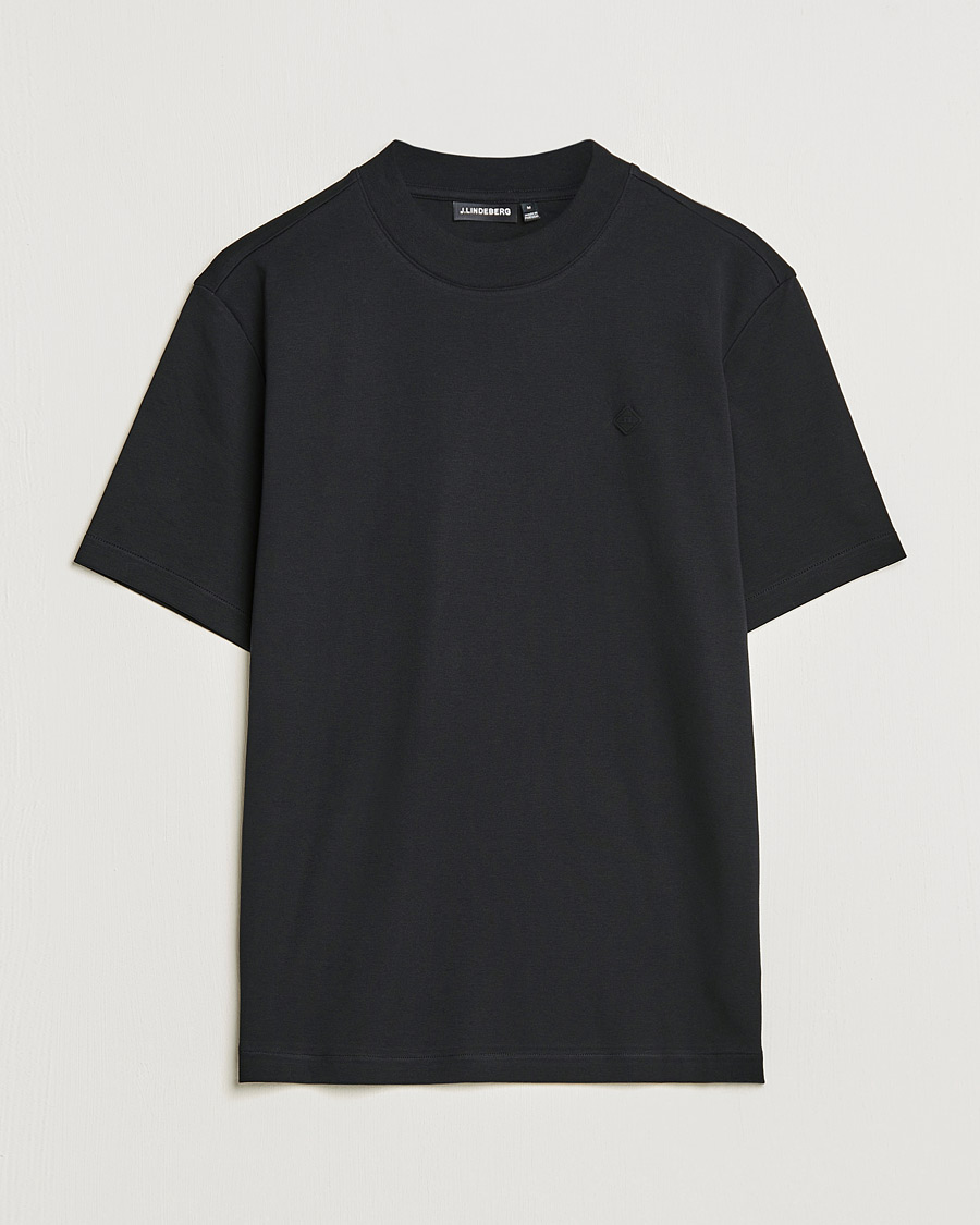 Homme | T-shirts | J.Lindeberg | Adnan Patch Mock Neck Tee Black