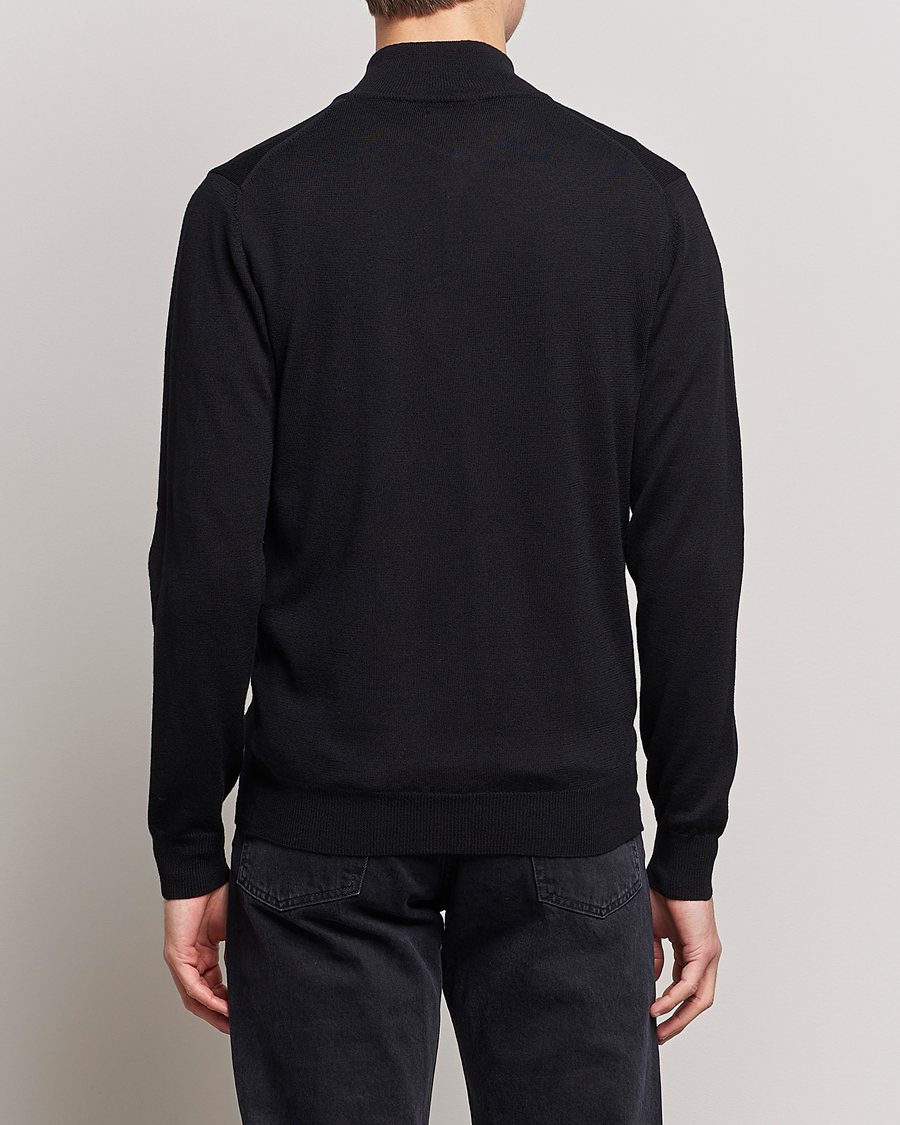 Homme | Pulls Et Tricots | J.Lindeberg | Kian Quarter Zip Merino Sweater Black