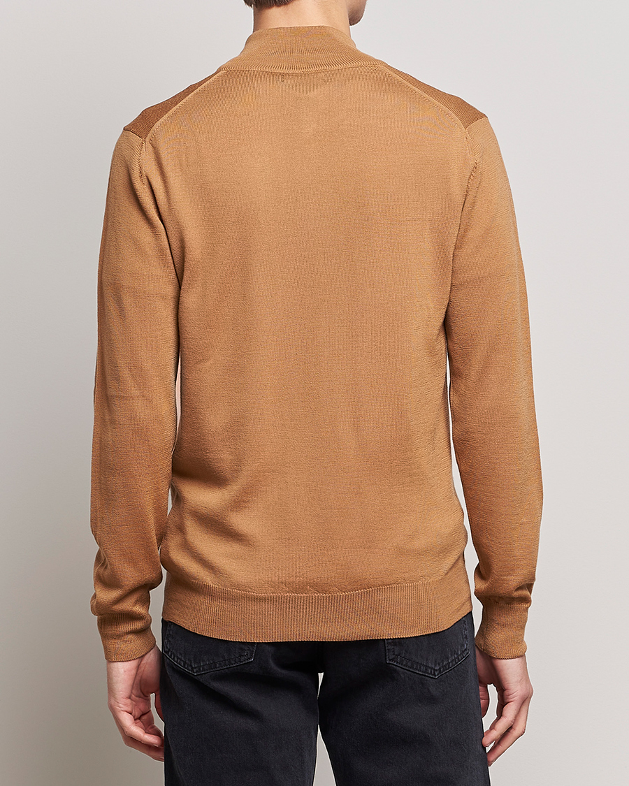 Homme | Pulls Et Tricots | J.Lindeberg | Kian Quarter Zip Merino Sweater Chipmunk