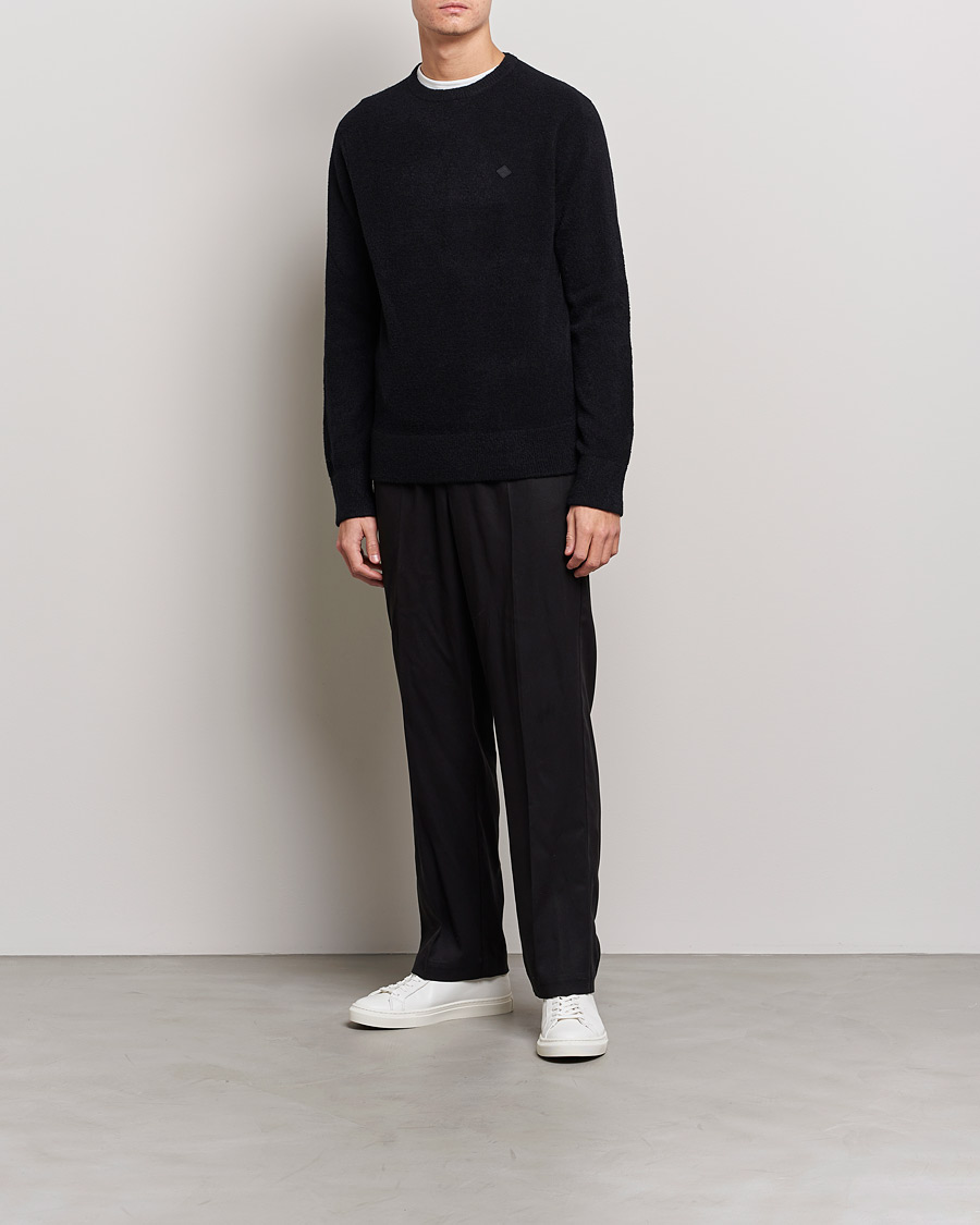 Homme | Pulls Et Tricots | J.Lindeberg | Yuri Merino Logo Crew Neck Sweater Black