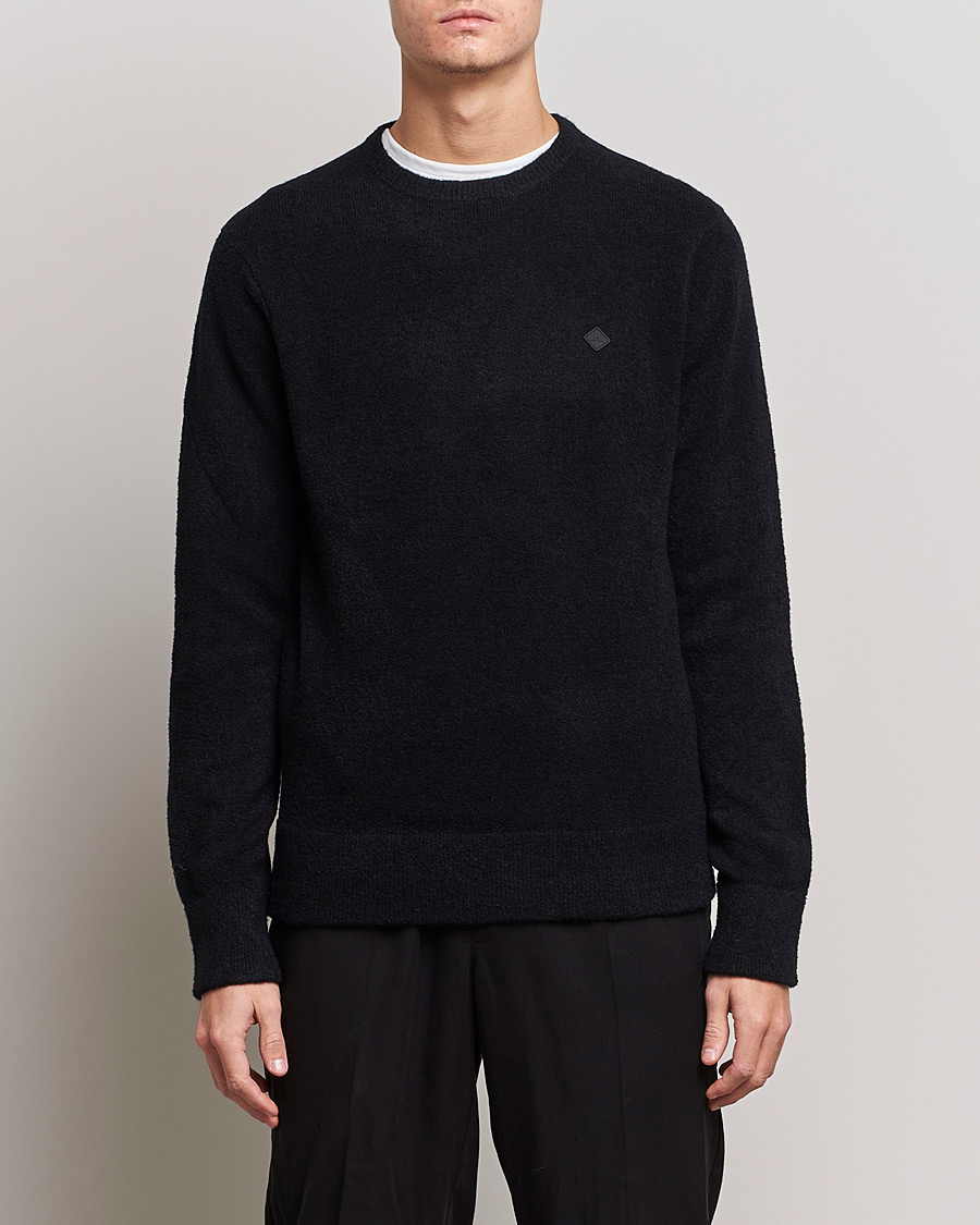 Homme | Pulls Et Tricots | J.Lindeberg | Yuri Merino Logo Crew Neck Sweater Black