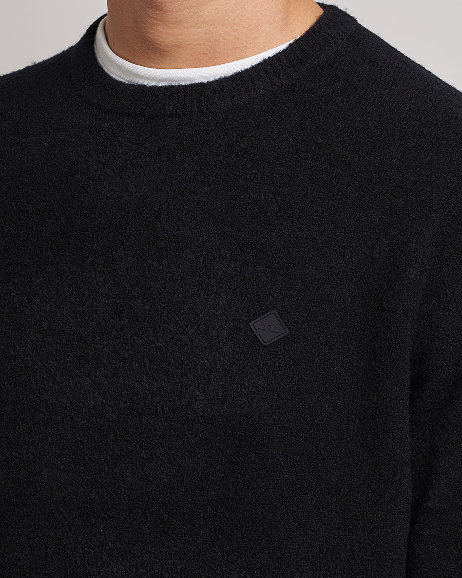 Homme | Pulls Et Tricots | J.Lindeberg | Yuri Merino Logo Crew Neck Sweater Black