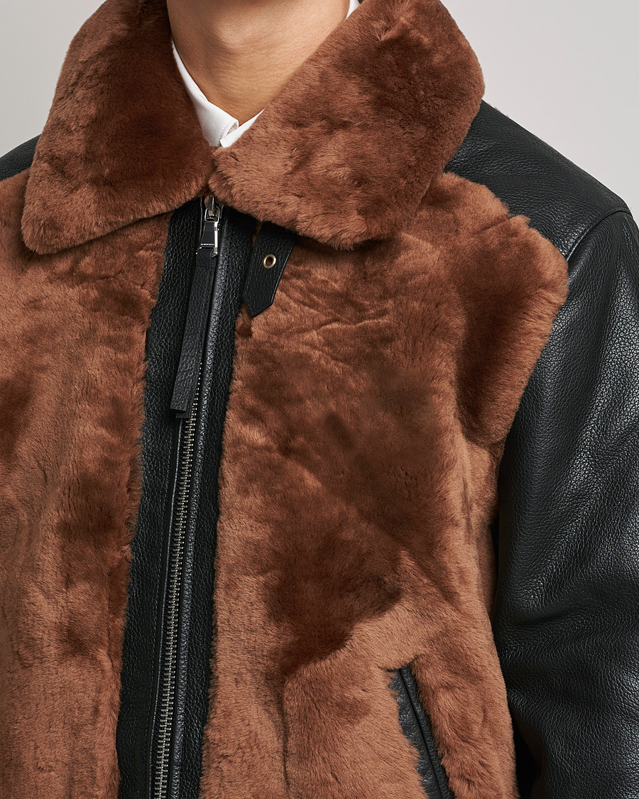 Homme | Manteaux Et Vestes | J.Lindeberg | Grizzly Sheepskin Leather Jacket Chipmunk