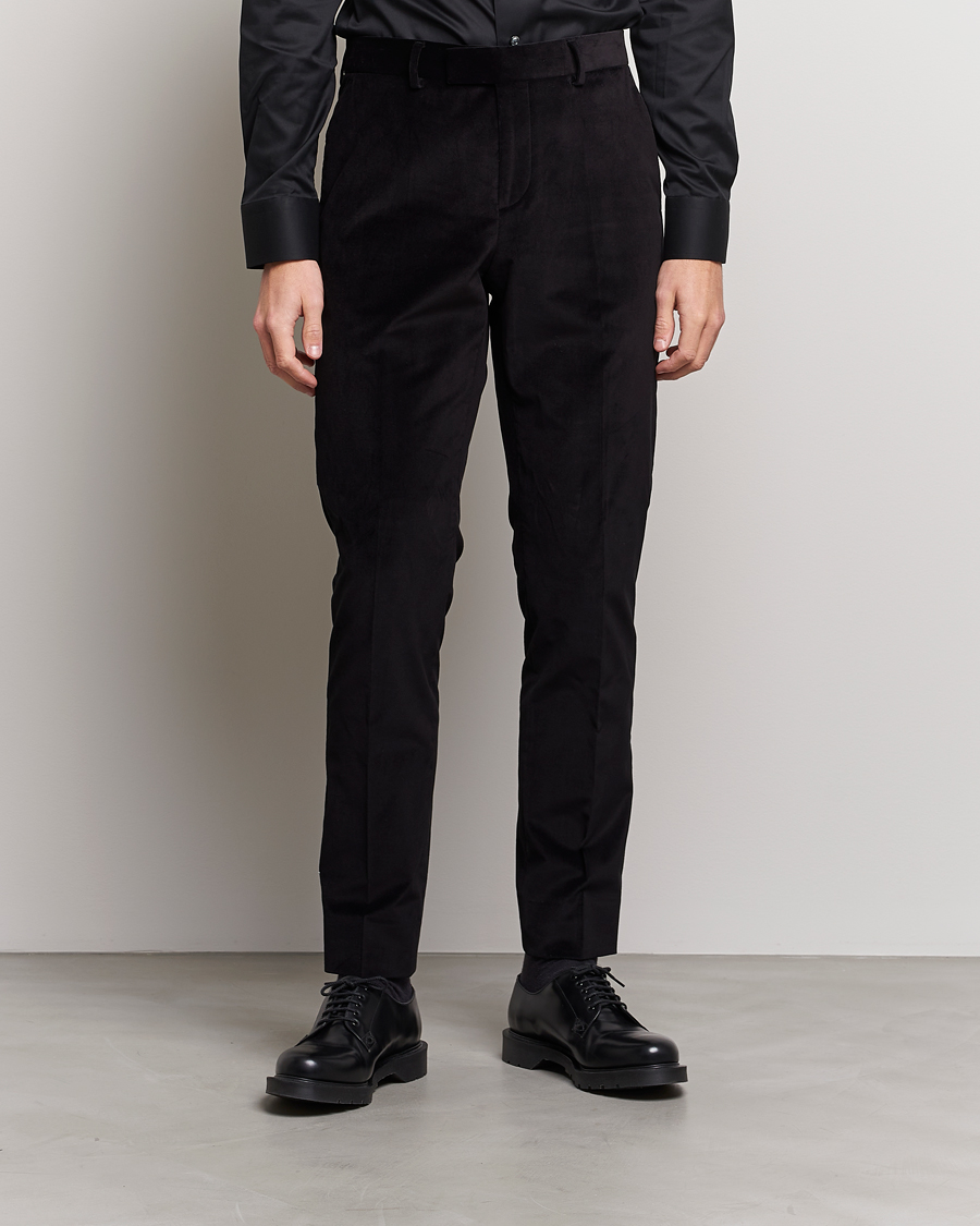 Homme | Pantalons | J.Lindeberg | Liam Velvet Trousers Black