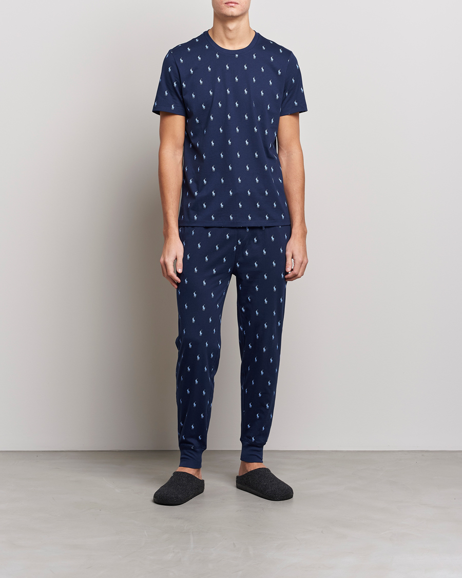 Homme | T-shirts | Polo Ralph Lauren | Printed Pony Crew Neck T-Shirt Navy