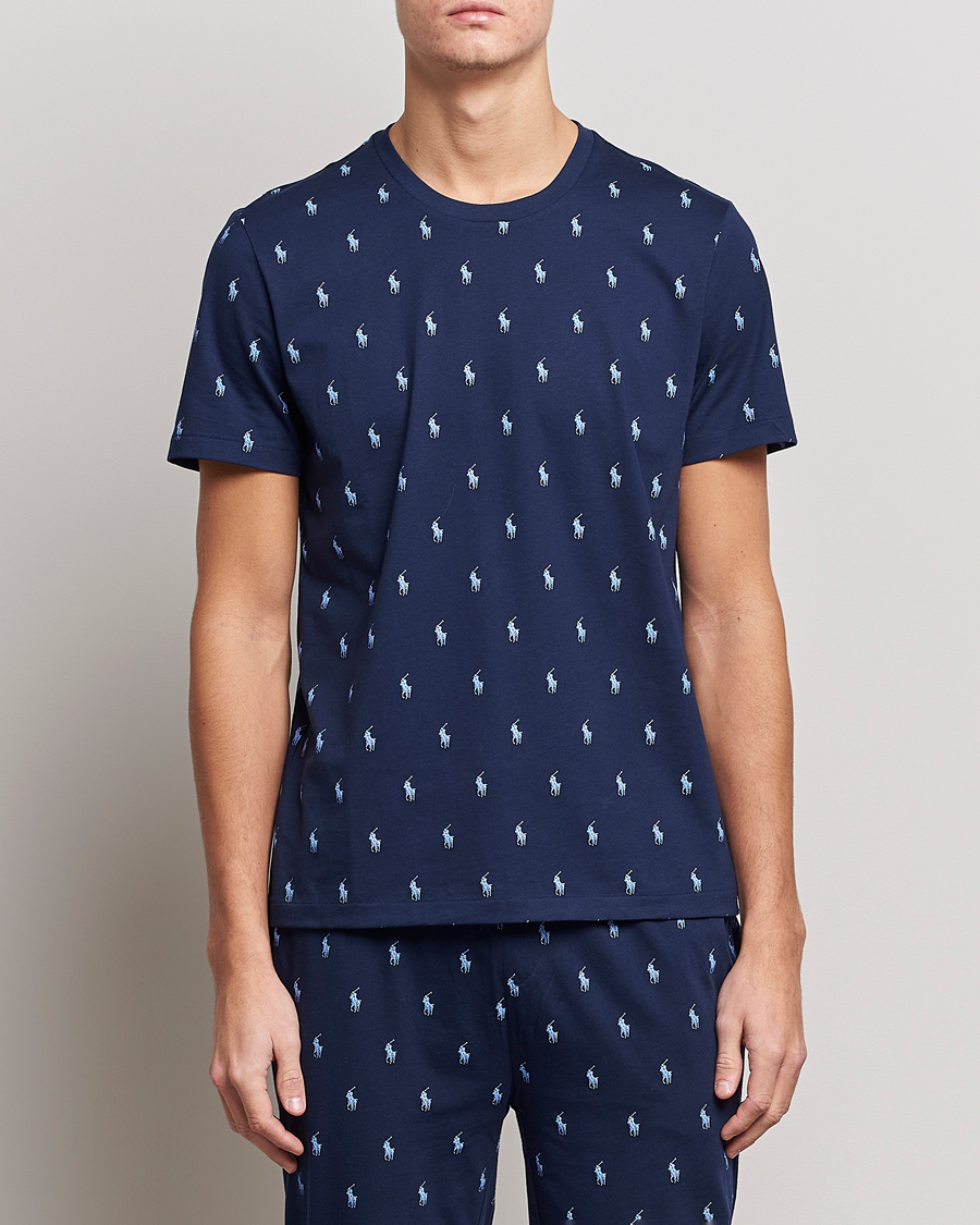 Homme | T-shirts | Polo Ralph Lauren | Printed Pony Crew Neck T-Shirt Navy