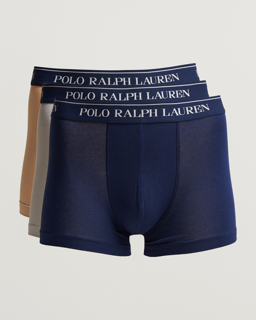 Homme | Sous-Vêtements Et Chaussettes | Polo Ralph Lauren | 3-Pack Trunk Grey/Navy/Sand
