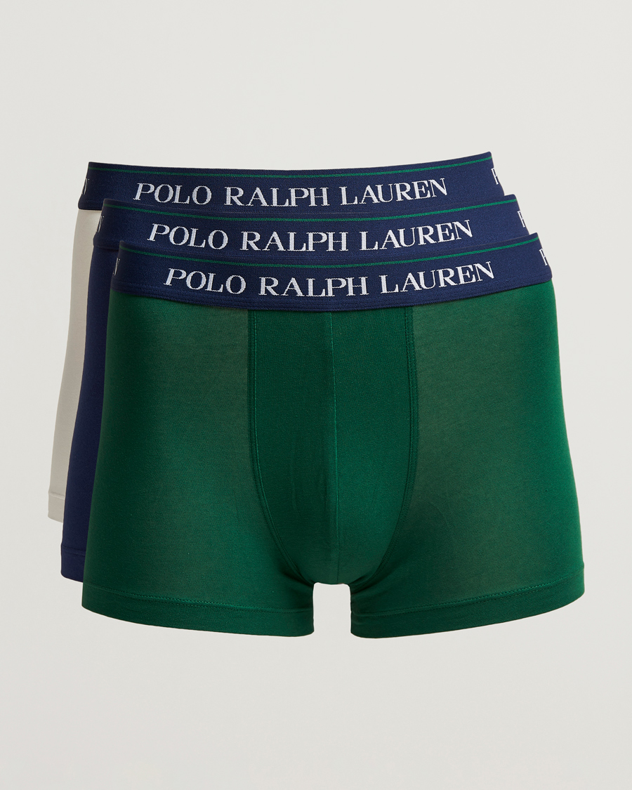 Homme | Sous-Vêtements Et Chaussettes | Polo Ralph Lauren | 3-Pack Trunk Green/White/Navy