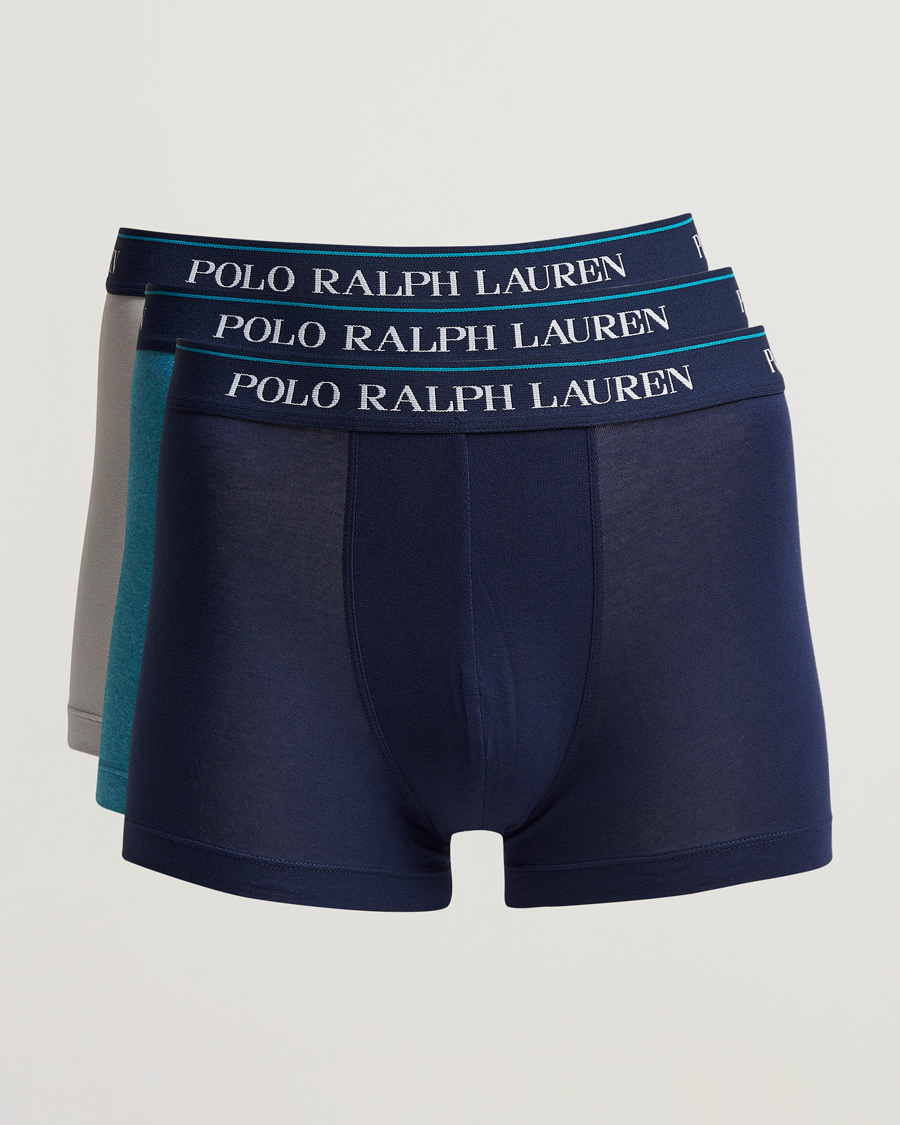 Homme | Sous-Vêtements Et Chaussettes | Polo Ralph Lauren | 3-Pack Trunk Grey/Peacock/Navy