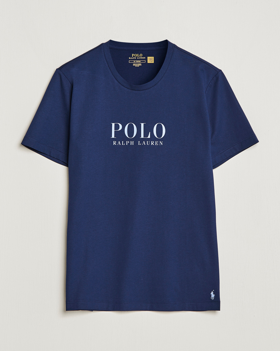 Homme | T-shirts | Polo Ralph Lauren | Cotton Logo Crew Neck T-Shirt Navy