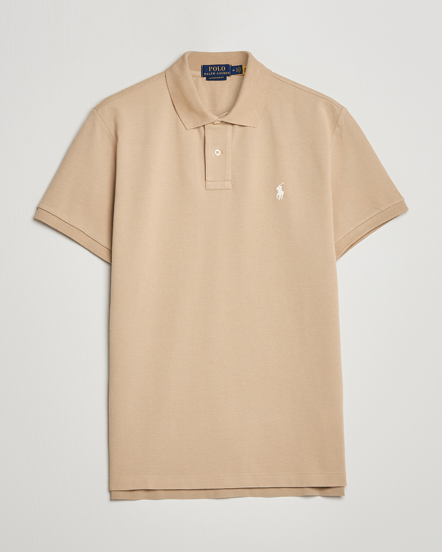 Homme | Polos | Polo Ralph Lauren | Custom Slim Fit Polo Coastal Beige
