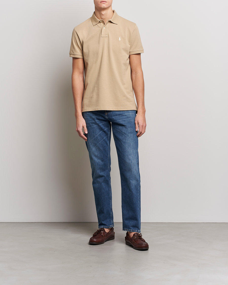 Homme | Polos | Polo Ralph Lauren | Custom Slim Fit Polo Coastal Beige