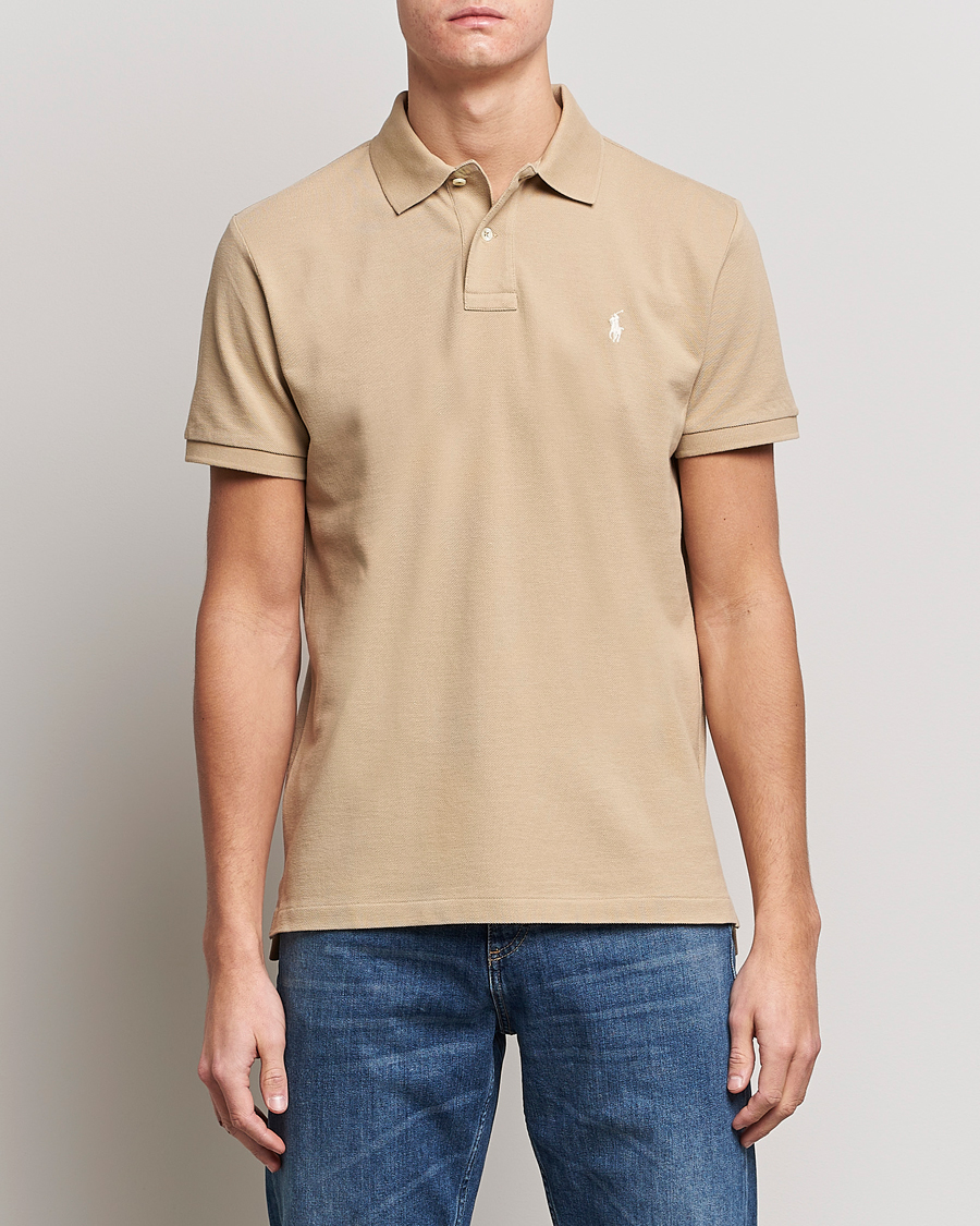 Homme | Polos | Polo Ralph Lauren | Custom Slim Fit Polo Coastal Beige
