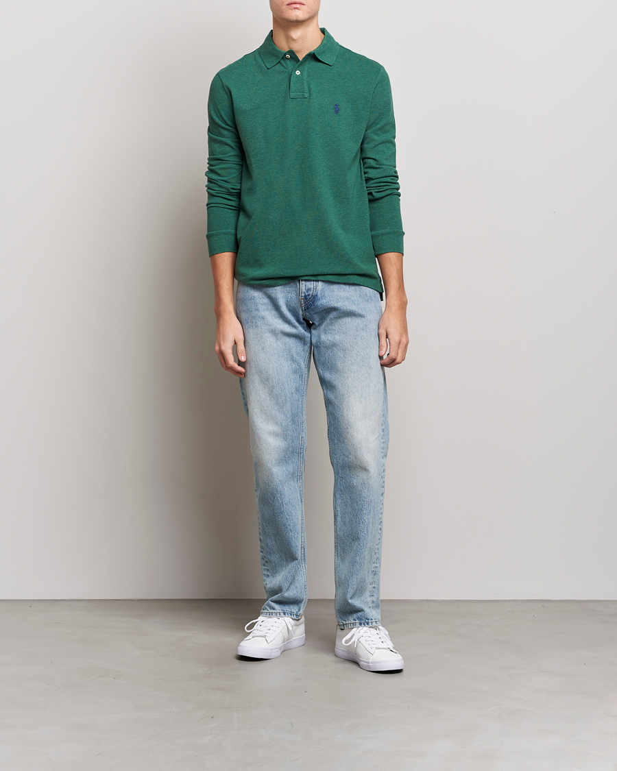 Homme | Pulls Et Tricots | Polo Ralph Lauren | Custom Slim Fit Long Sleeve Polo Verano Green Heather