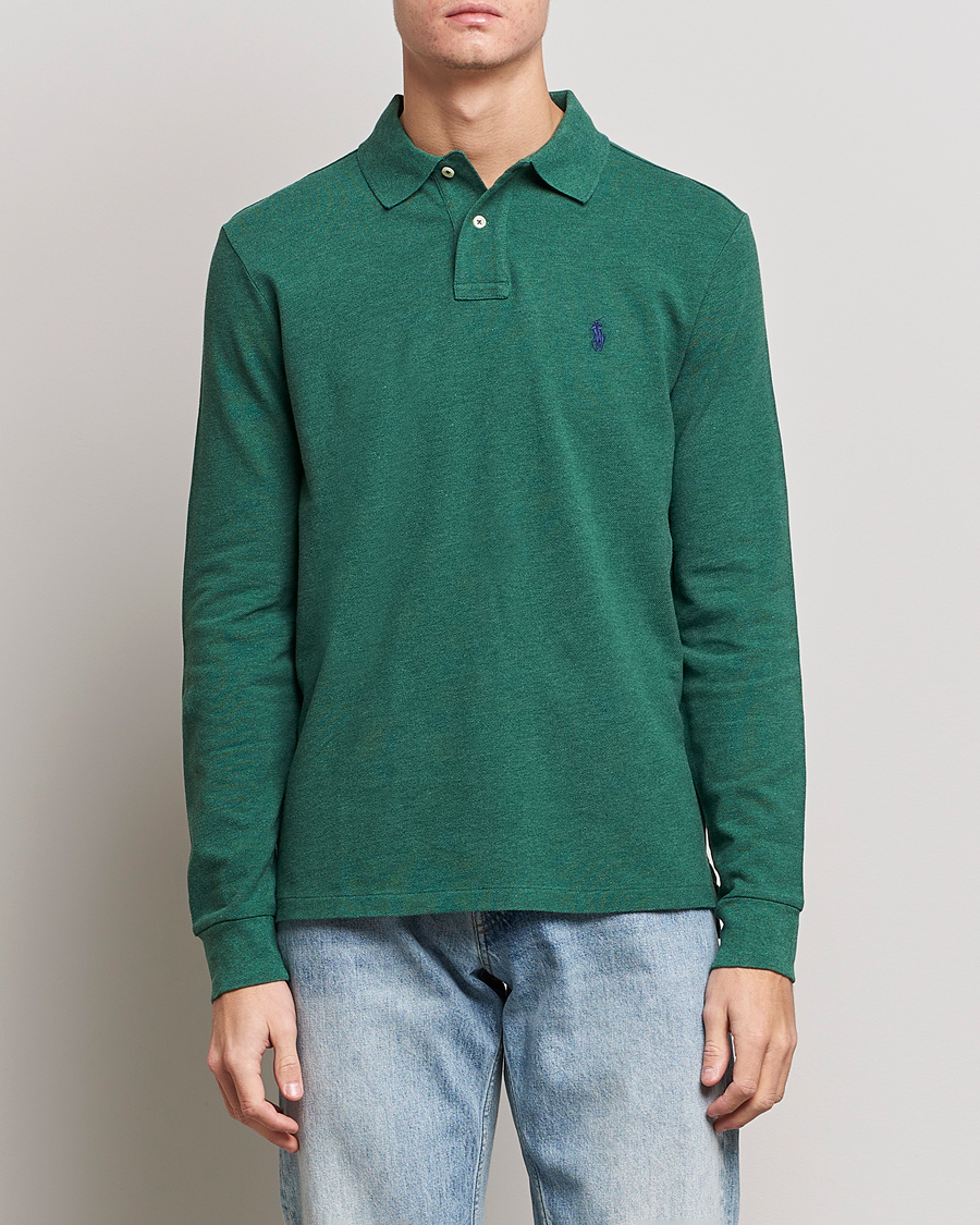 Homme | Pulls Et Tricots | Polo Ralph Lauren | Custom Slim Fit Long Sleeve Polo Verano Green Heather