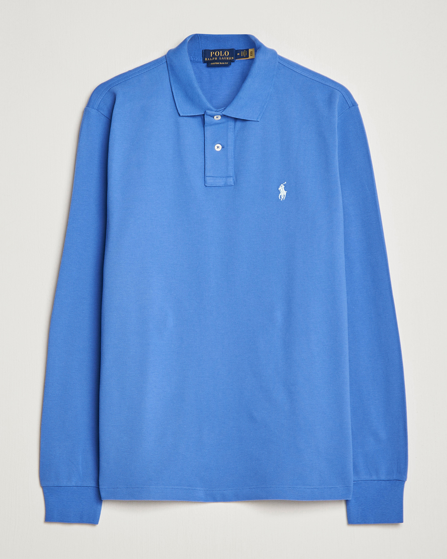 Homme | Pulls Et Tricots | Polo Ralph Lauren | Custom Slim Fit Long Sleeve Polo Maidstone Blue