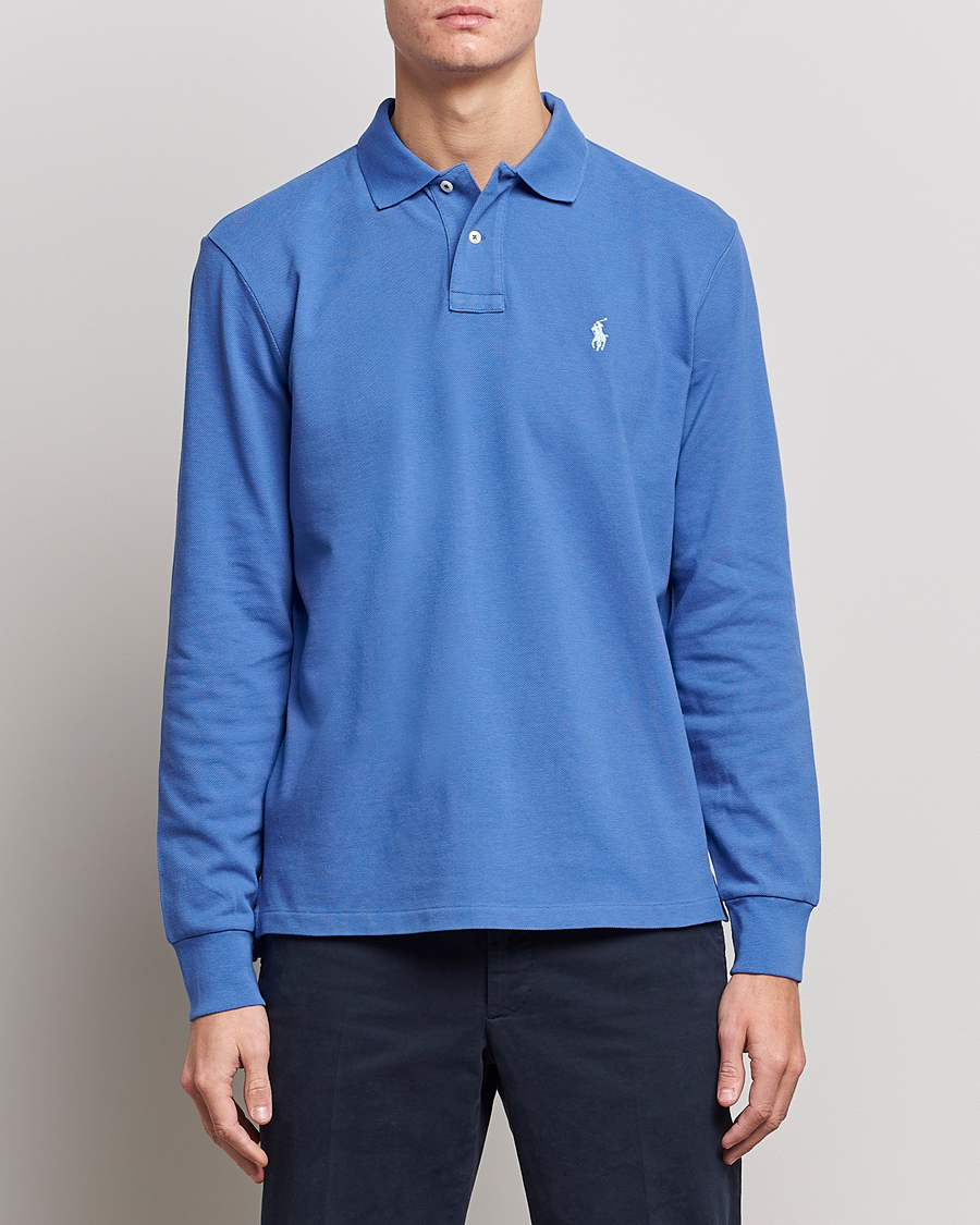 Homme | Pulls Et Tricots | Polo Ralph Lauren | Custom Slim Fit Long Sleeve Polo Maidstone Blue
