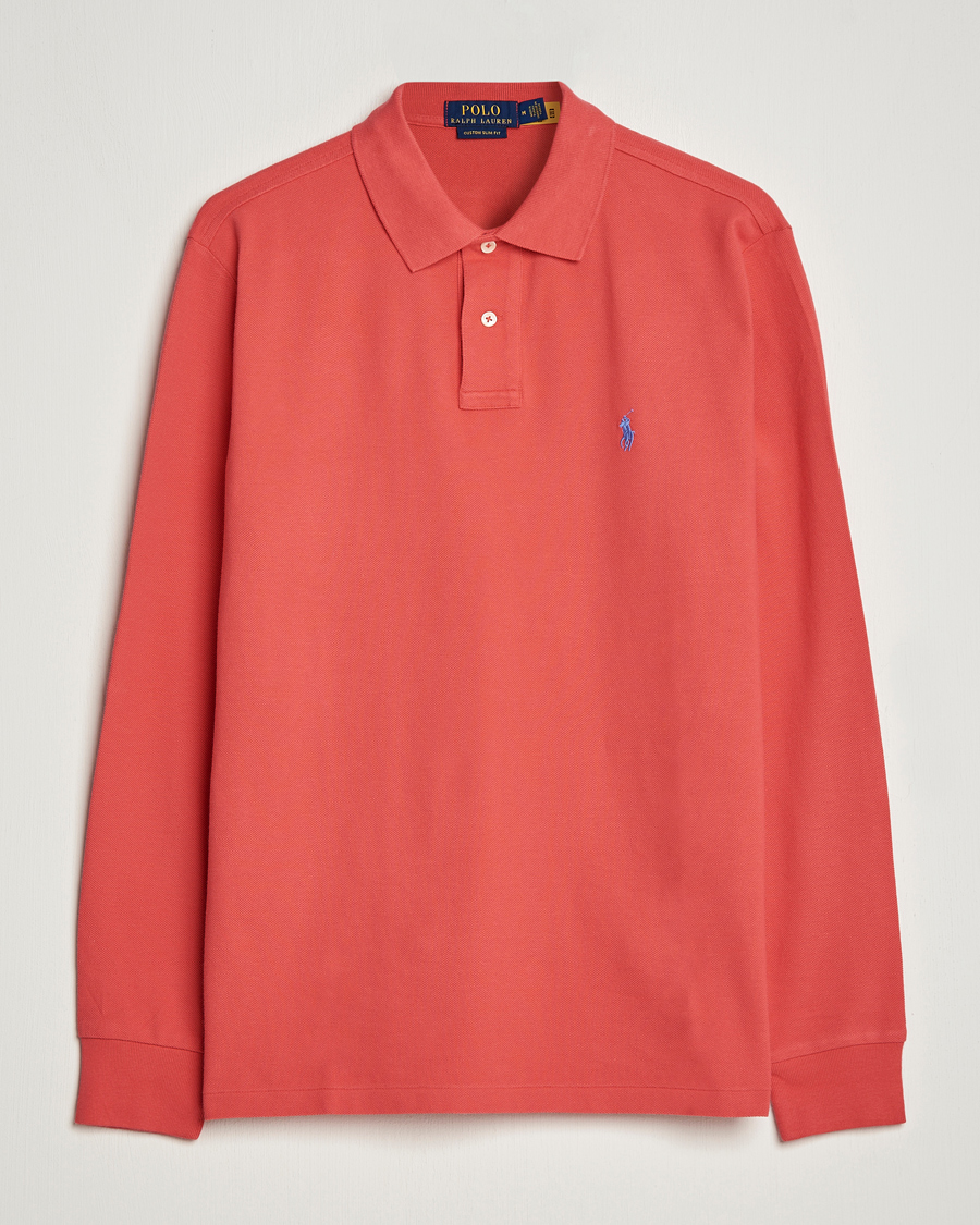 Homme | Pulls Et Tricots | Polo Ralph Lauren | Custom Slim Fit Long Sleeve Polo Starboard Red