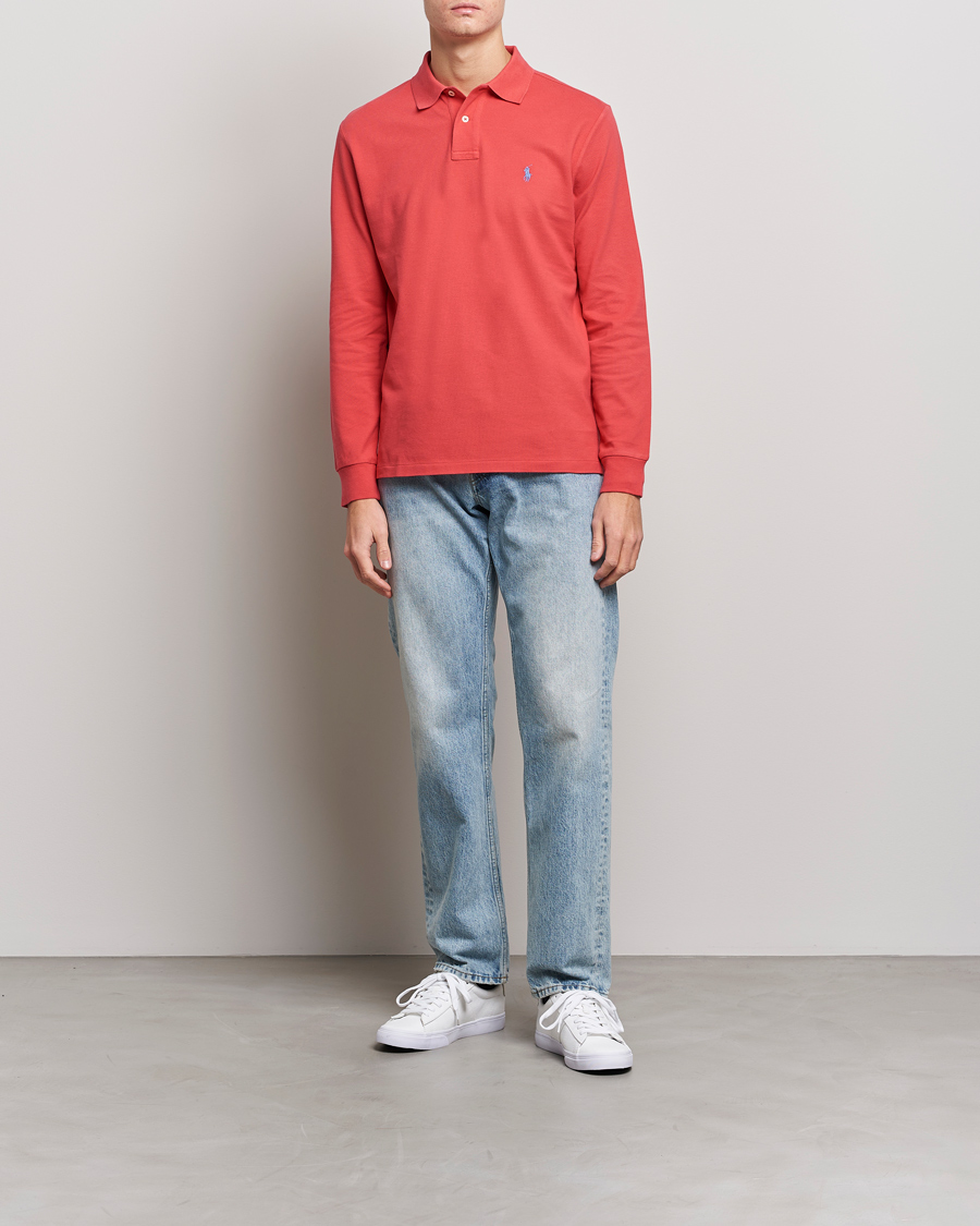 Homme | Pulls Et Tricots | Polo Ralph Lauren | Custom Slim Fit Long Sleeve Polo Starboard Red