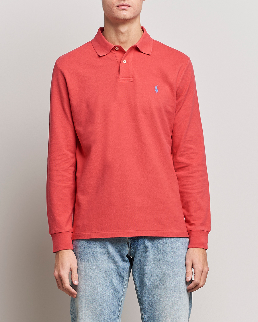 Homme | Pulls Et Tricots | Polo Ralph Lauren | Custom Slim Fit Long Sleeve Polo Starboard Red