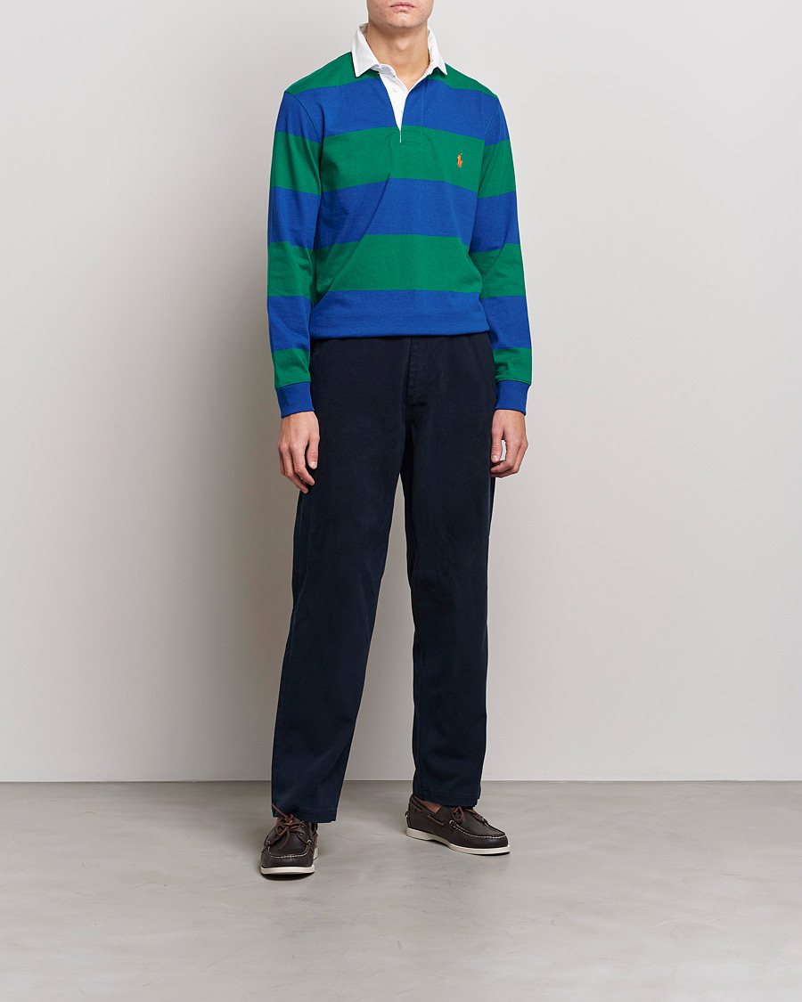 Homme | Pulls Et Tricots | Polo Ralph Lauren | Jersey Striped Rugger Blue/Green