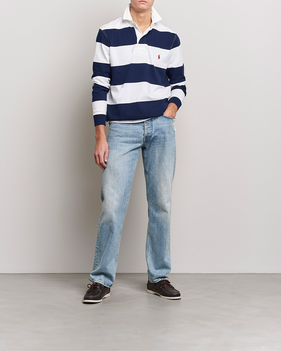 Homme | Pulls Et Tricots | Polo Ralph Lauren | Striped Rugger Navy/White