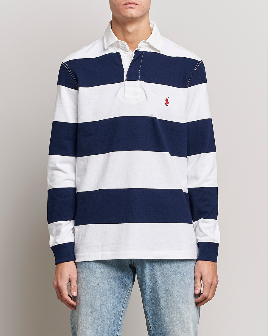 Homme | Pulls Et Tricots | Polo Ralph Lauren | Striped Rugger Navy/White