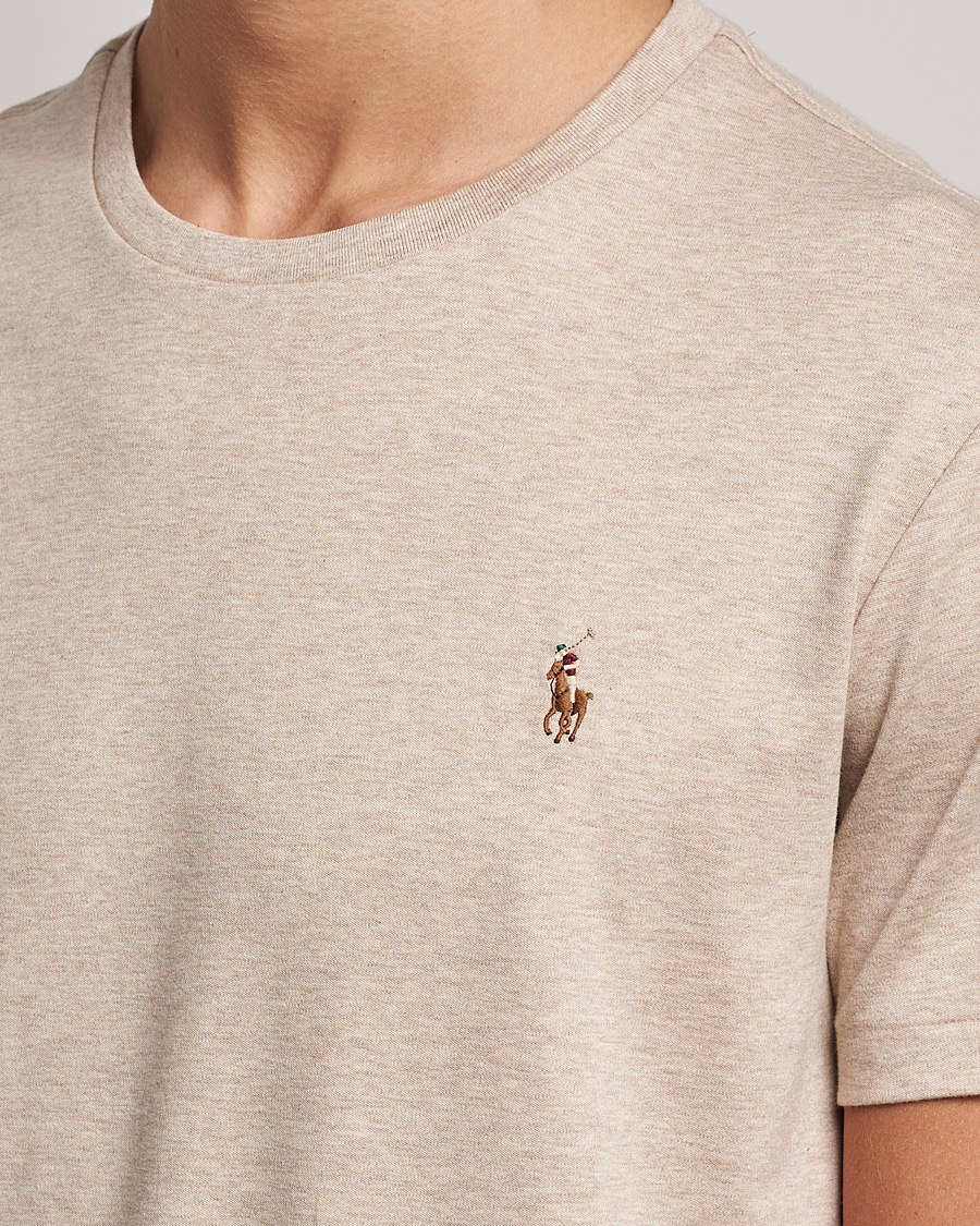 Homme | T-shirts | Polo Ralph Lauren | Luxury Pima Cotton Crew Neck T-Shirt Sand Heather