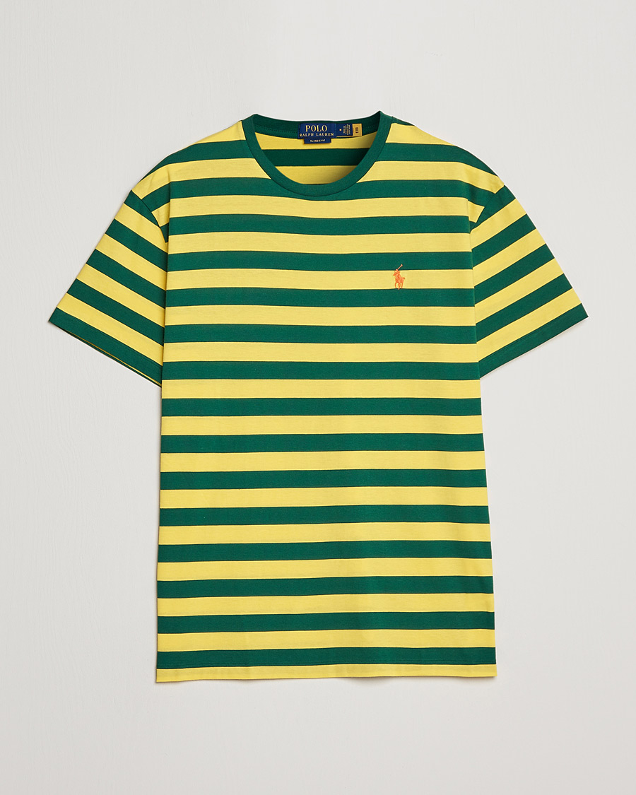 Homme | T-shirts | Polo Ralph Lauren | Striped Crew Neck T-Shirt Lemon/Green