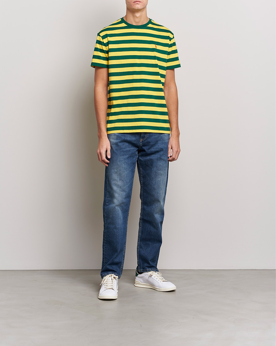 Homme | T-shirts | Polo Ralph Lauren | Striped Crew Neck T-Shirt Lemon/Green