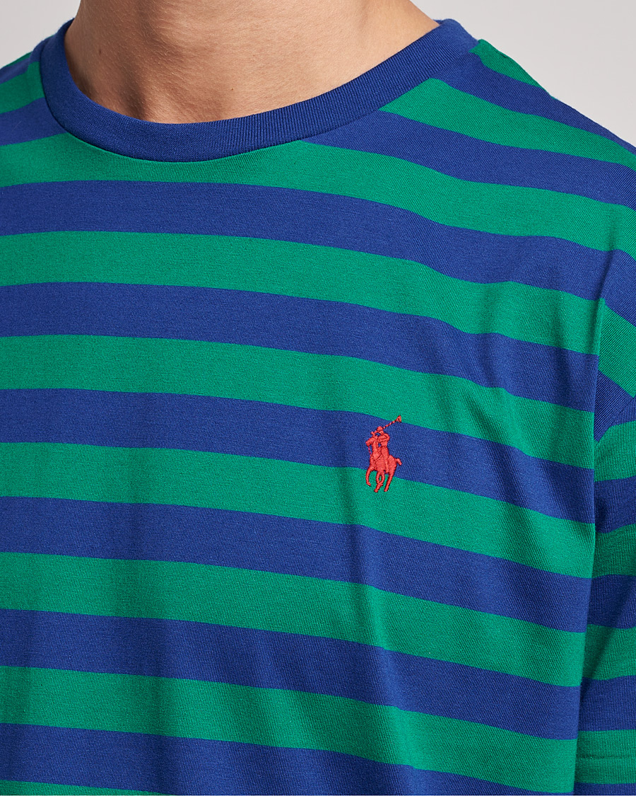 Homme | T-shirts | Polo Ralph Lauren | Striped Crew Neck T-Shirt Green/Navy