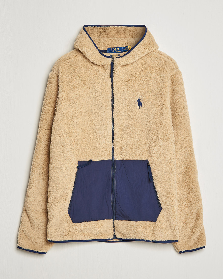 Homme | Pulls Et Tricots | Polo Ralph Lauren | Curly Sherpa Full Zip Hoodie Sand Dune