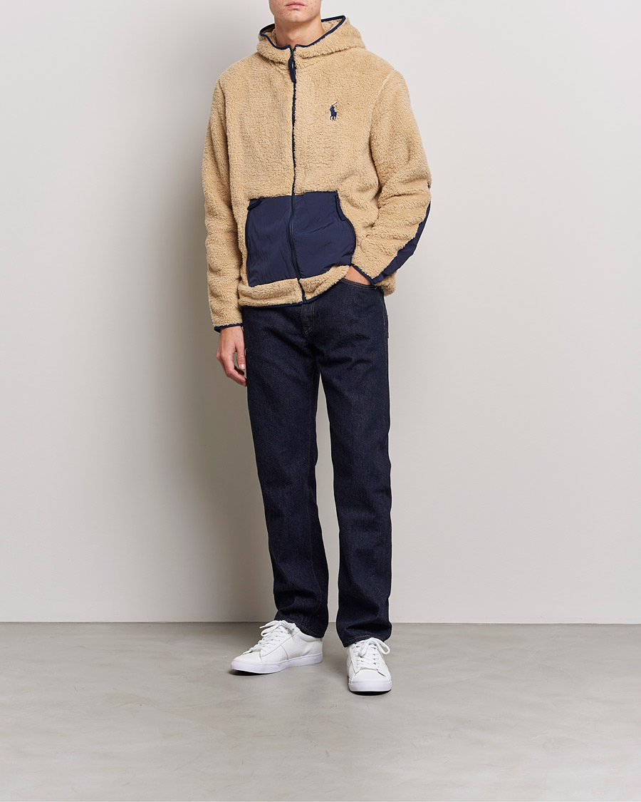 Homme | Pulls Et Tricots | Polo Ralph Lauren | Curly Sherpa Full Zip Hoodie Sand Dune