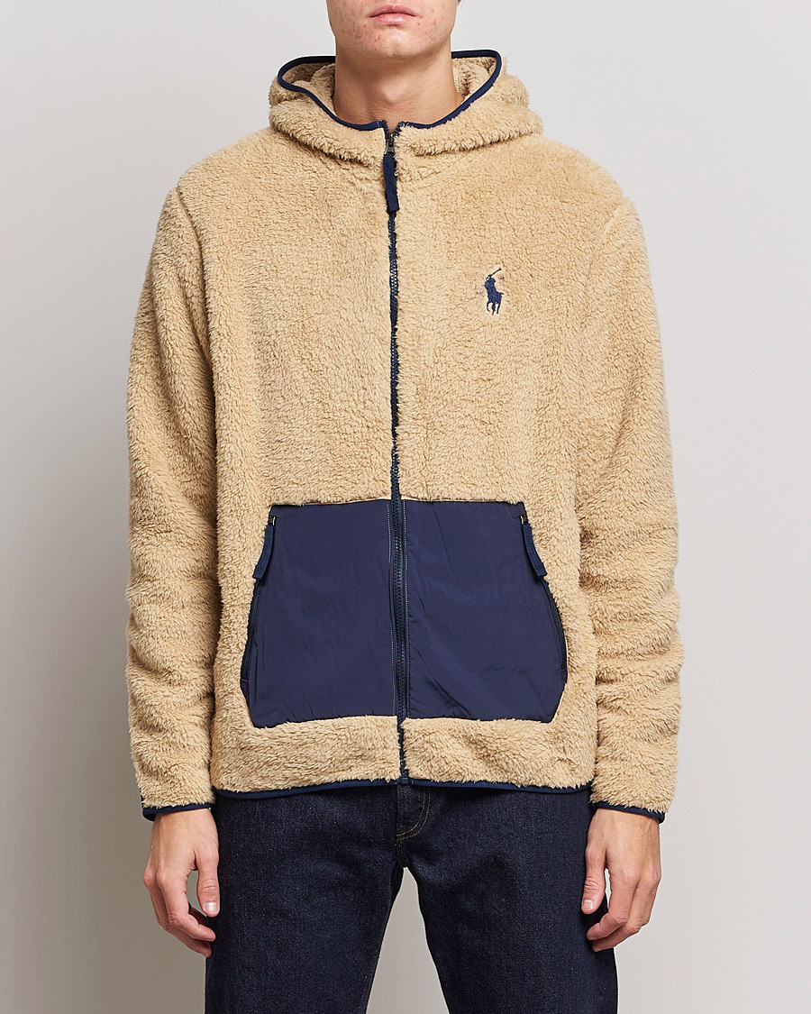 Homme | Pulls Et Tricots | Polo Ralph Lauren | Curly Sherpa Full Zip Hoodie Sand Dune