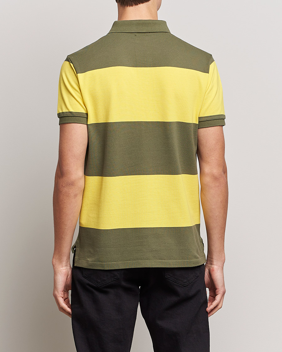 Homme | Polos | Polo Ralph Lauren | Custom Slim Fit Barstriped Polo Lemon/Dark Sage