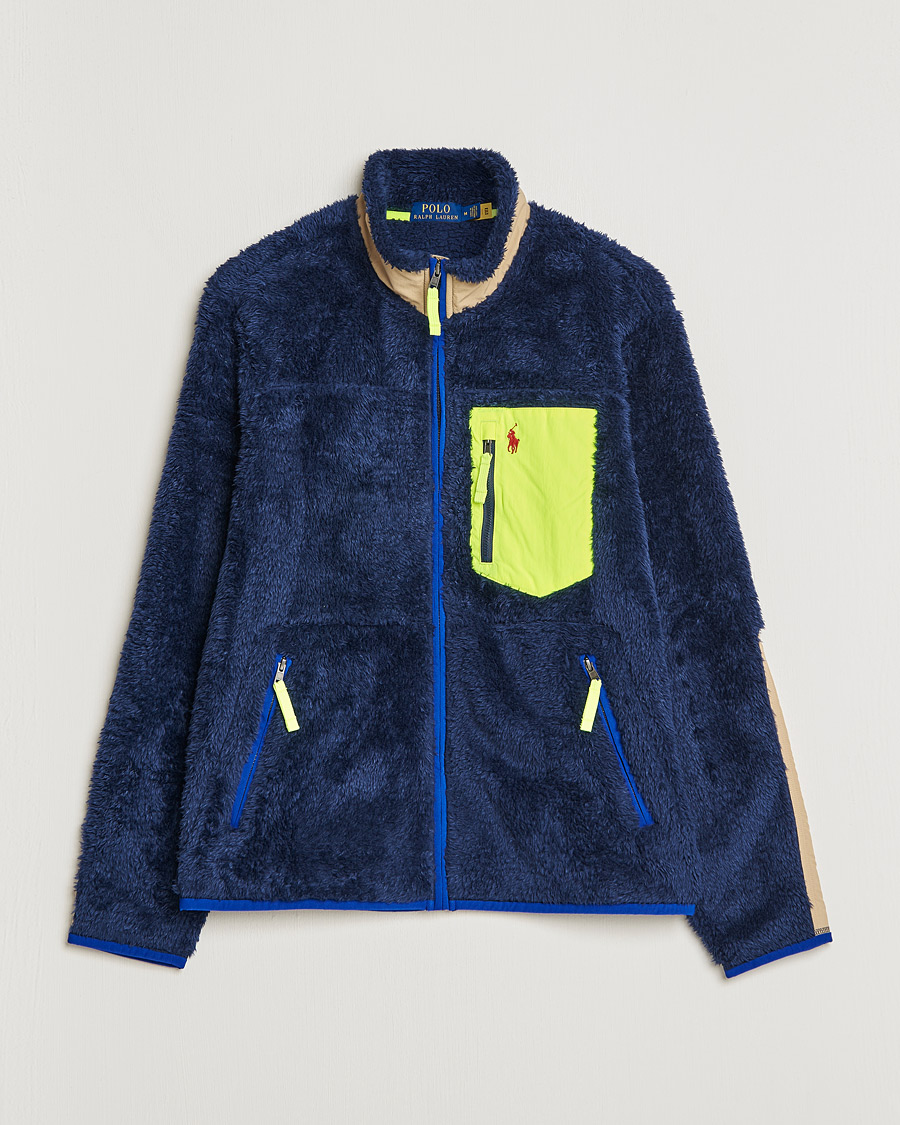 Homme | Pulls Et Tricots | Polo Ralph Lauren | Curly Sherpa Full Zip Navy Multi