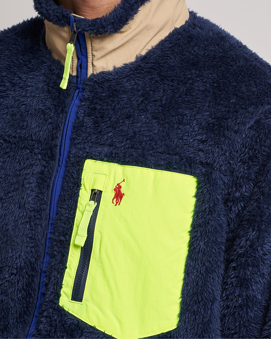 Homme | Pulls Et Tricots | Polo Ralph Lauren | Curly Sherpa Full Zip Navy Multi