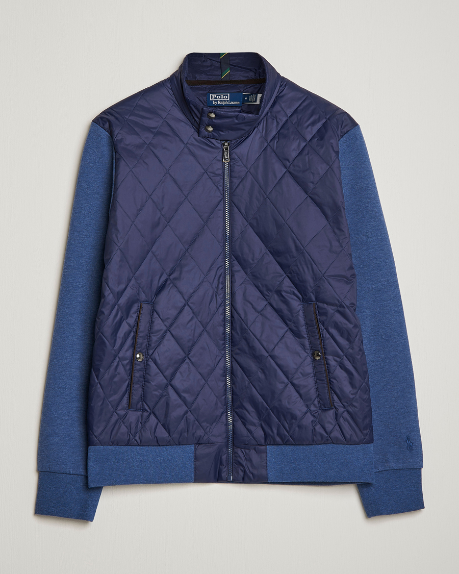Homme | Pulls Et Tricots | Polo Ralph Lauren | Tech Double Knit Hybrid Full Zip Newport Navy