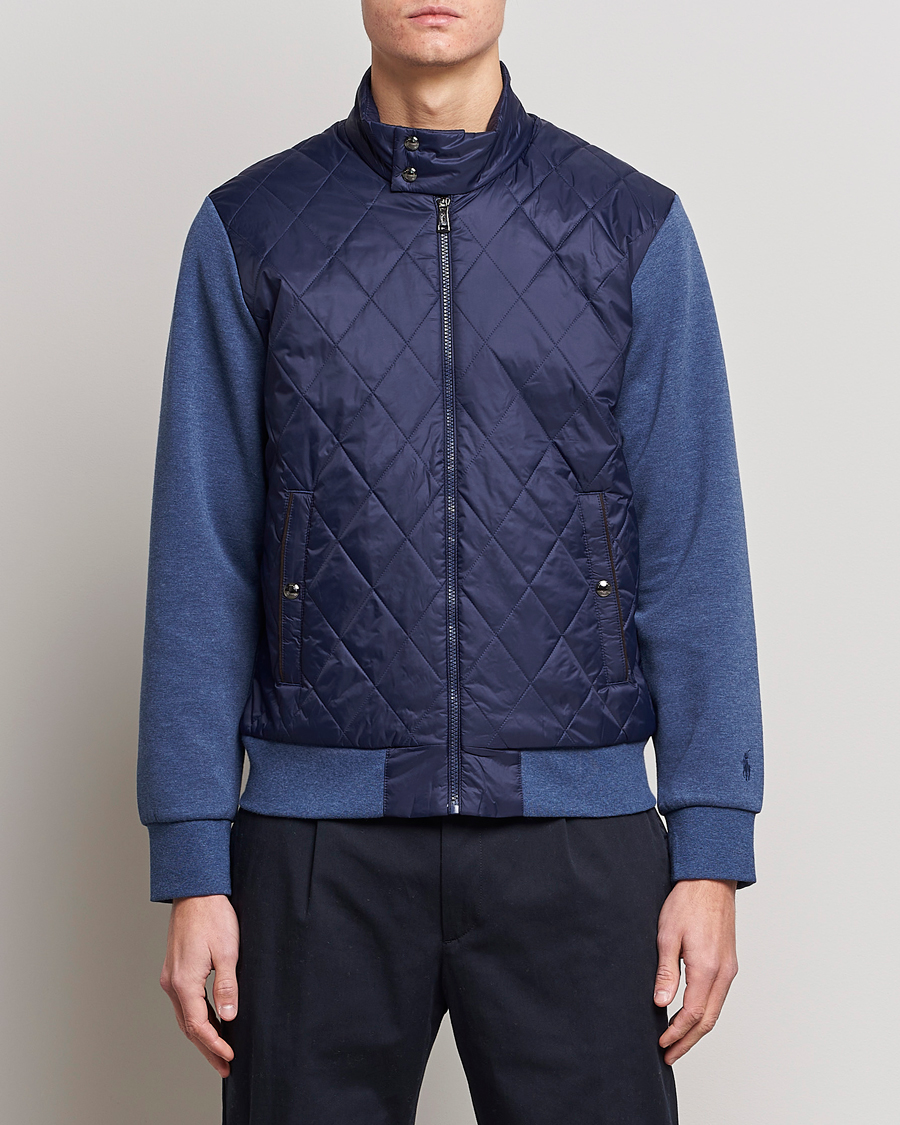 Homme | Pulls Et Tricots | Polo Ralph Lauren | Tech Double Knit Hybrid Full Zip Newport Navy