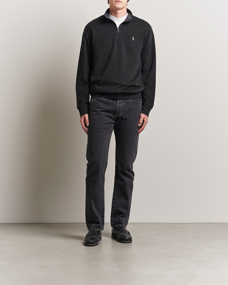 Homme | Pulls Et Tricots | Polo Ralph Lauren | Double Knit Half-Zip Sweater Polo Black