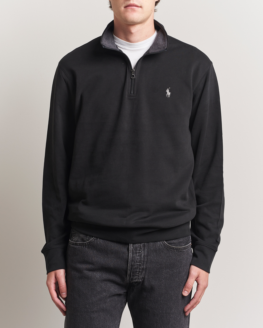 Homme | Pulls Et Tricots | Polo Ralph Lauren | Double Knit Half-Zip Sweater Polo Black