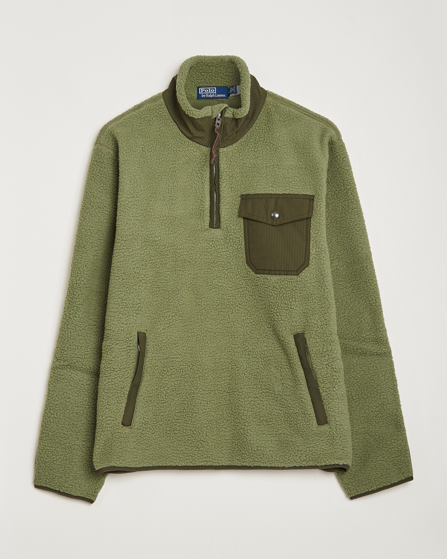 Homme | Pulls Et Tricots | Polo Ralph Lauren | Curly Sherpa Half Zip Company Olive
