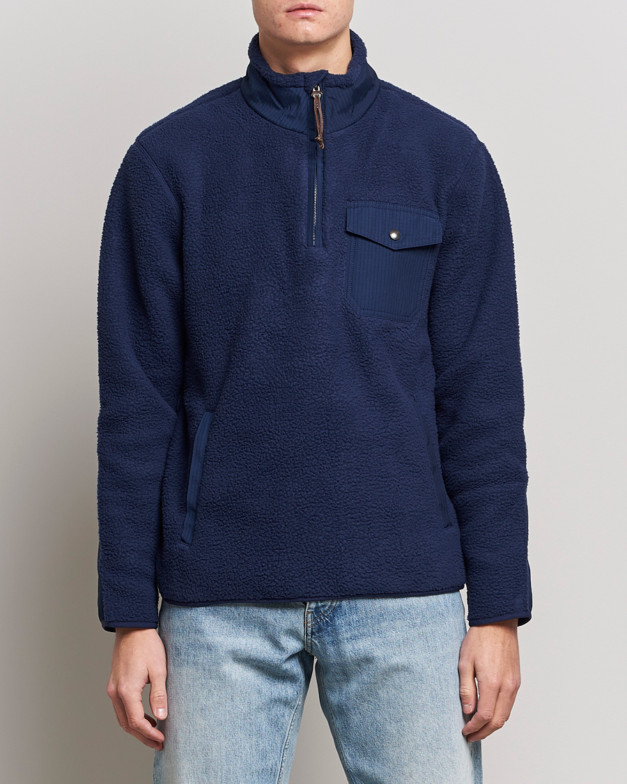 Homme | Pulls Et Tricots | Polo Ralph Lauren | Curly Sherpa Half Zip Newport Navy