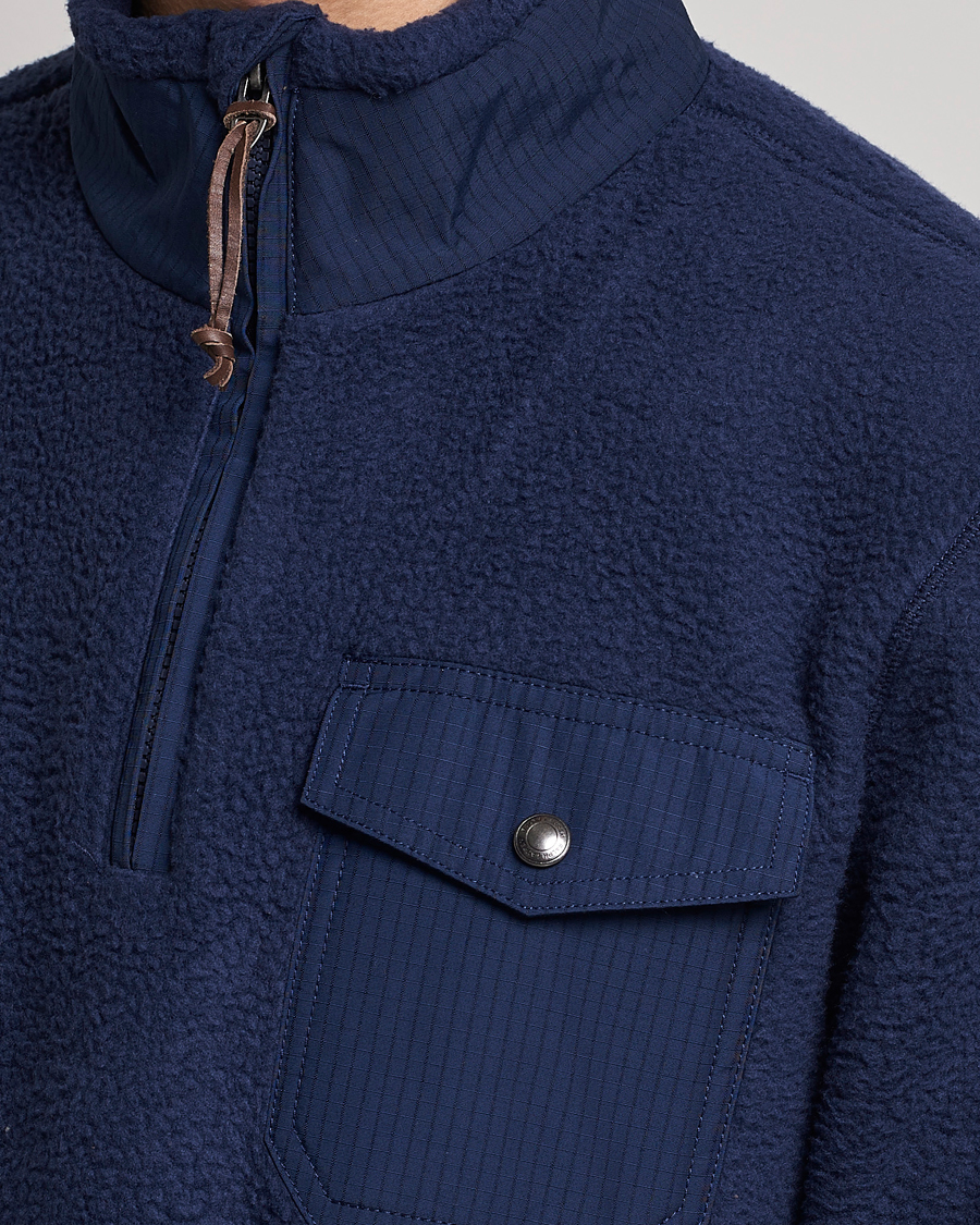 Homme | Pulls Et Tricots | Polo Ralph Lauren | Curly Sherpa Half Zip Newport Navy