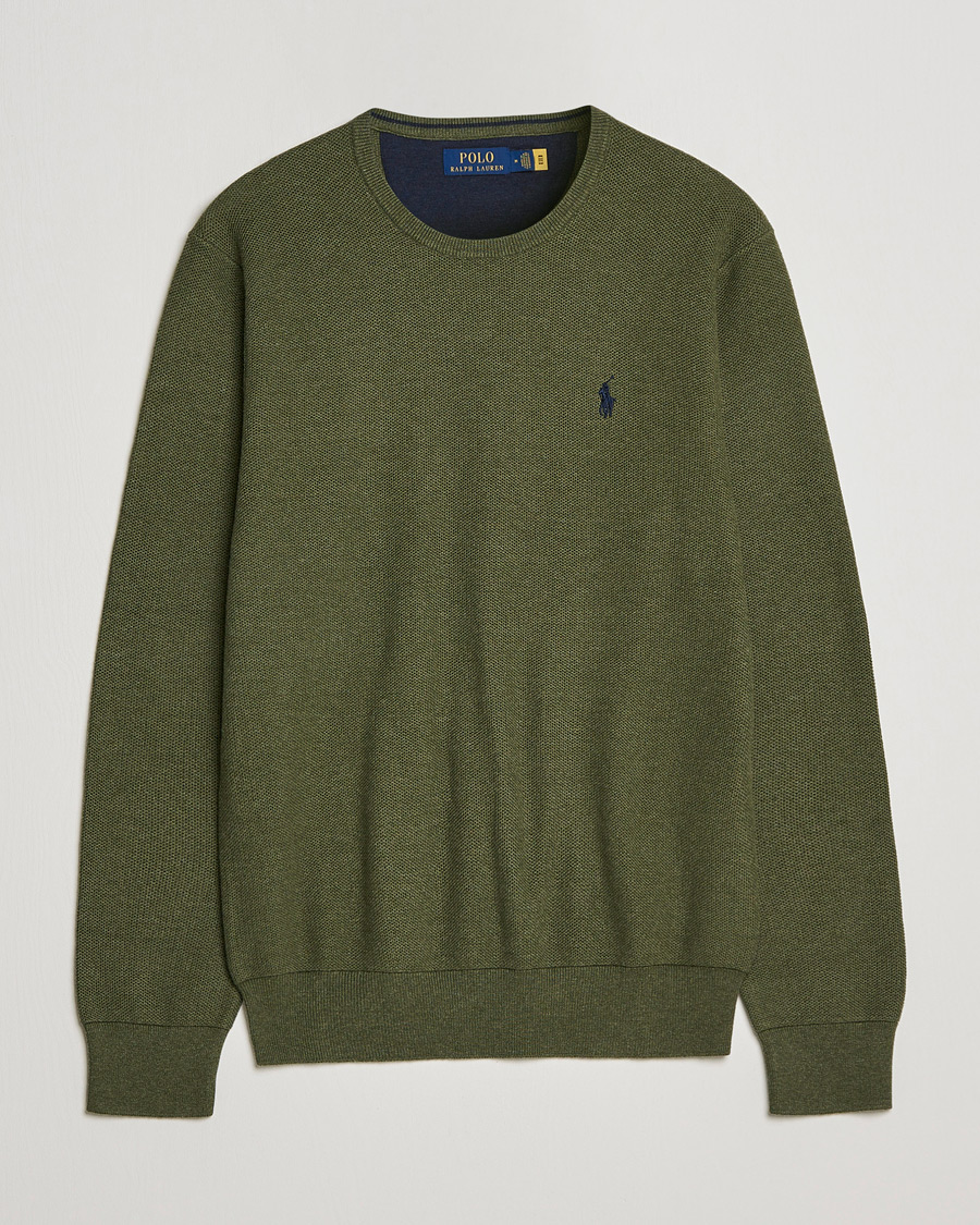 Homme | Pulls Et Tricots | Polo Ralph Lauren | Textured Knitted Crew Neck Olive Heather