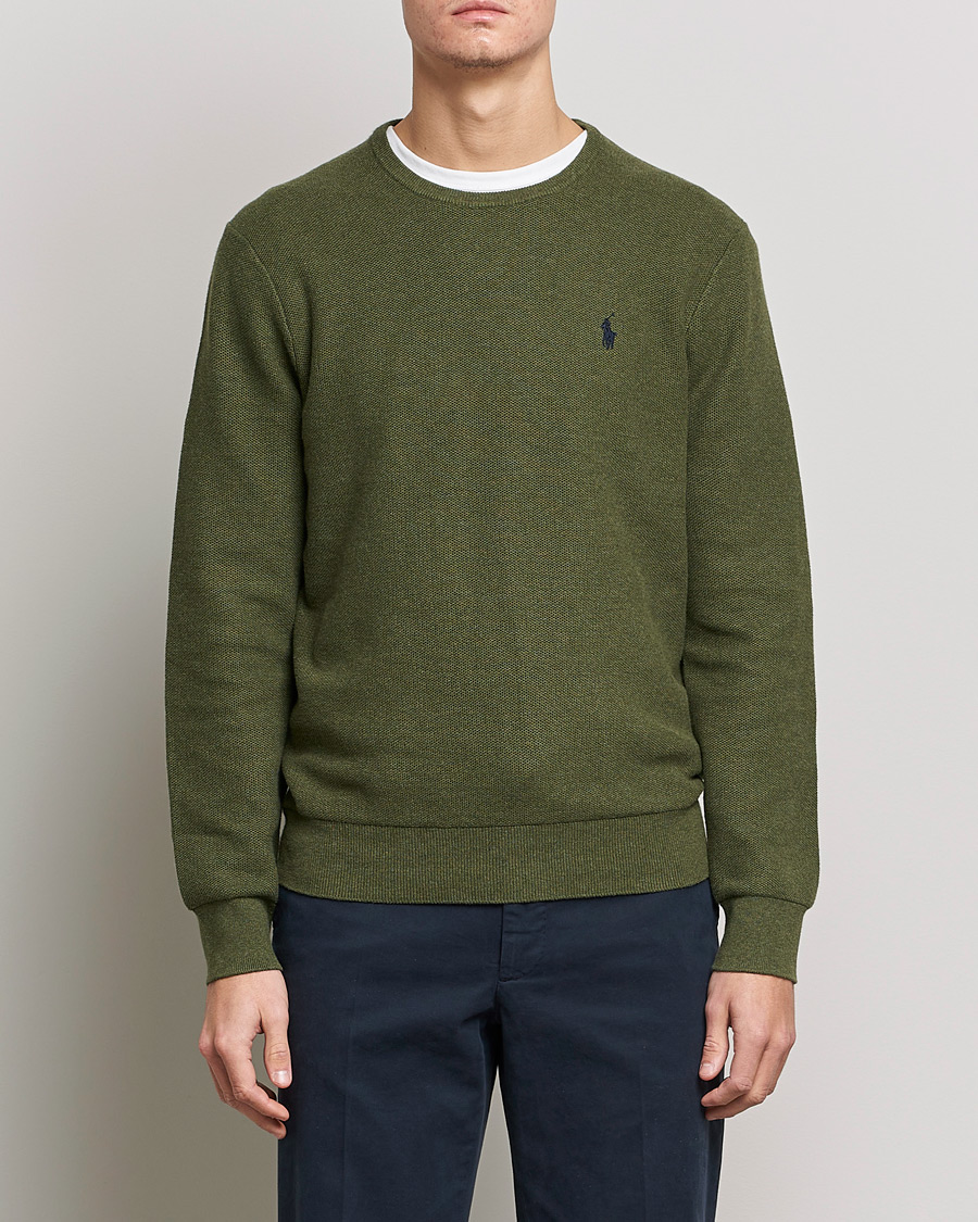 Homme | Pulls Et Tricots | Polo Ralph Lauren | Textured Knitted Crew Neck Olive Heather