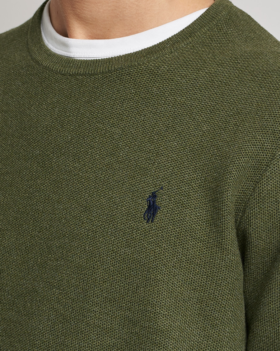 Homme | Pulls Et Tricots | Polo Ralph Lauren | Textured Knitted Crew Neck Olive Heather