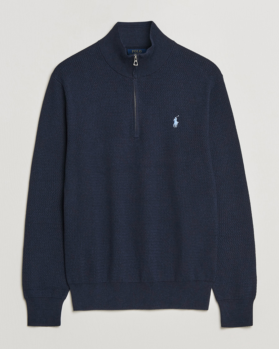 Homme | Pulls Et Tricots | Polo Ralph Lauren | Textured Half Zip Navy Heather