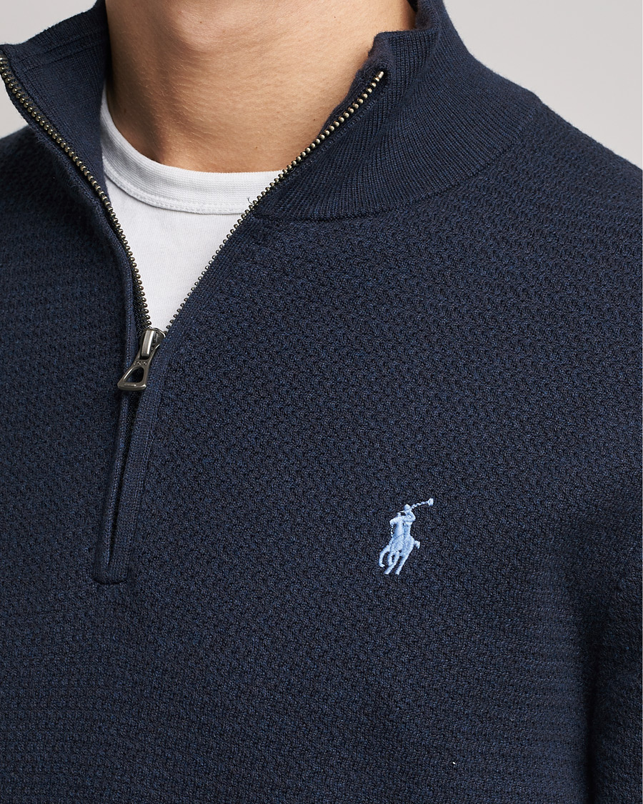 Homme | Pulls Et Tricots | Polo Ralph Lauren | Textured Half Zip Navy Heather